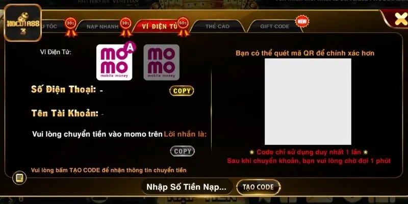 nap tien qua vi dien tu Nạp tiền qua ví điện tử