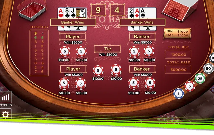 Bàn Baccarat Xocdia88